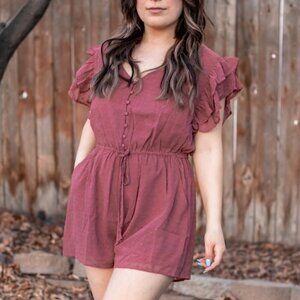 Storia Small Women's Dusty Red Romper